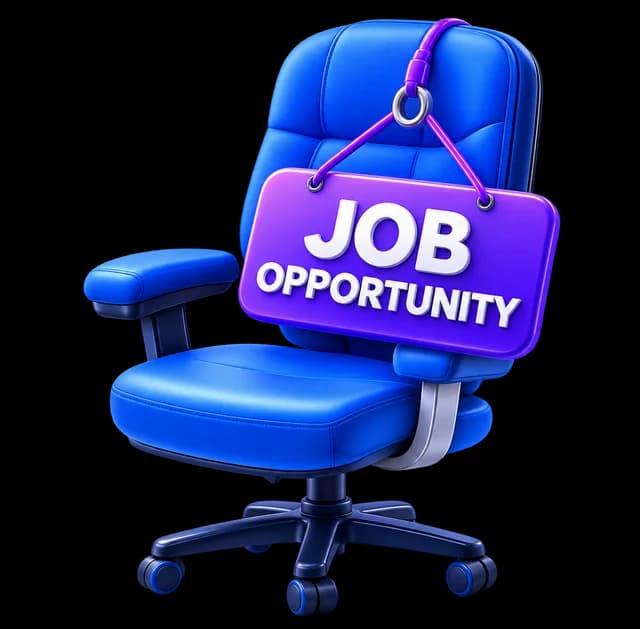 Office chair with a job opportunity sign