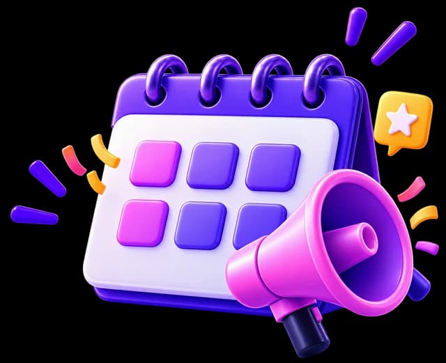 Calendar with a megaphone